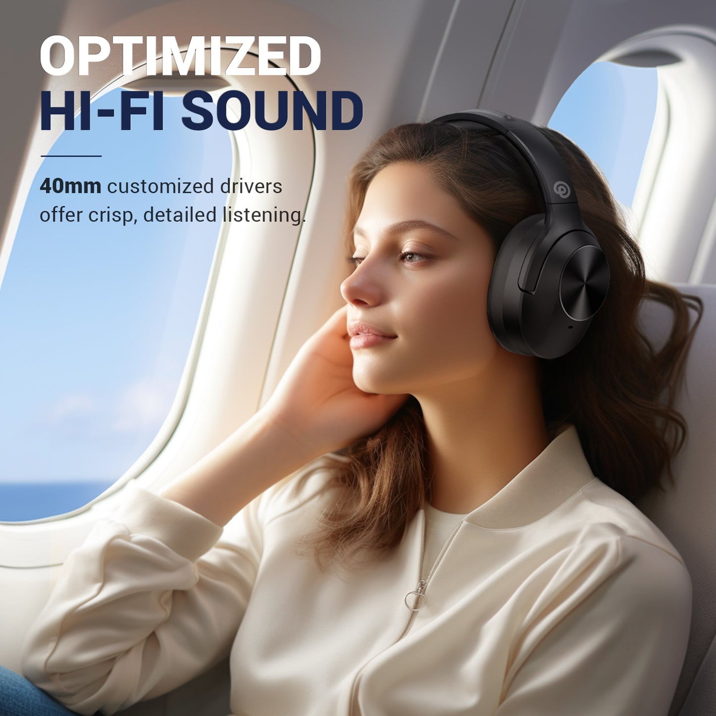 vibeadio Hybrid Active Noise Cancelling Headphones